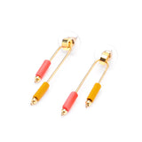 Arco Gold Earrings (Interchangeable beads)