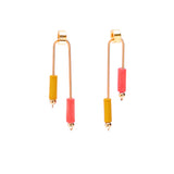 Arco Gold Earrings (Interchangeable beads)