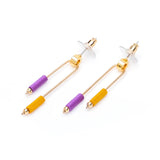 Arco Gold Earrings (Interchangeable beads)