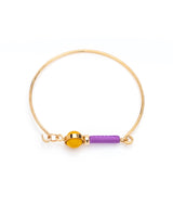 Globe Bracelet Gold / Purple / Mustard