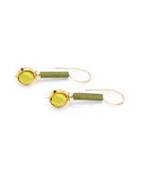 Globe Earrings Olive and Pistachio