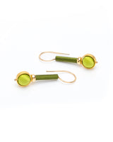Globe Earrings Olive and Pistachio