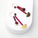 Lumi Earrings Burgandy / Plum