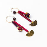 Lumi Earrings Burgandy / Plum