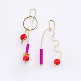 Miro Earrings Red and Pink