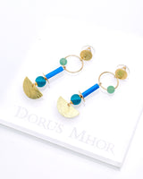 Jets Earrings Gold / Blue