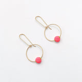 Coral Silk Hoops (clearance)