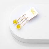 Gwen Earrings Yellow Jade