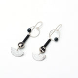 Monochrome Silver Jets Earrings (sample)