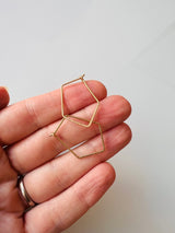 Pentagon Gold Earrings (sample)