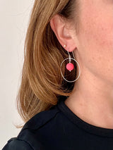 Coral Silk Hoops (clearance)