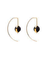 Crescent Earrings Black