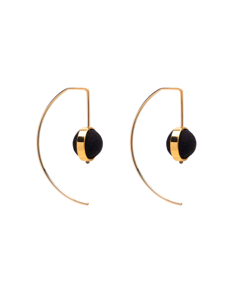 Crescent Earrings Black