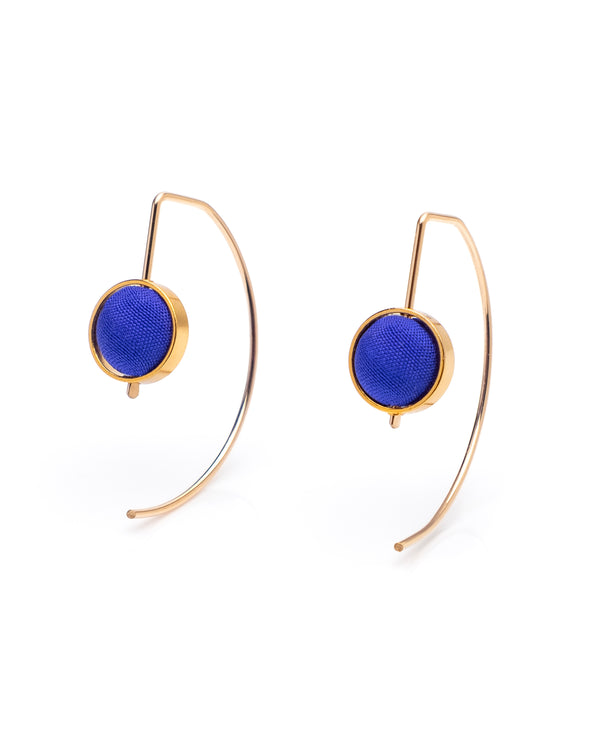 Crescent Earrings Cobalt