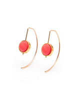 Crescent Earrings Coral