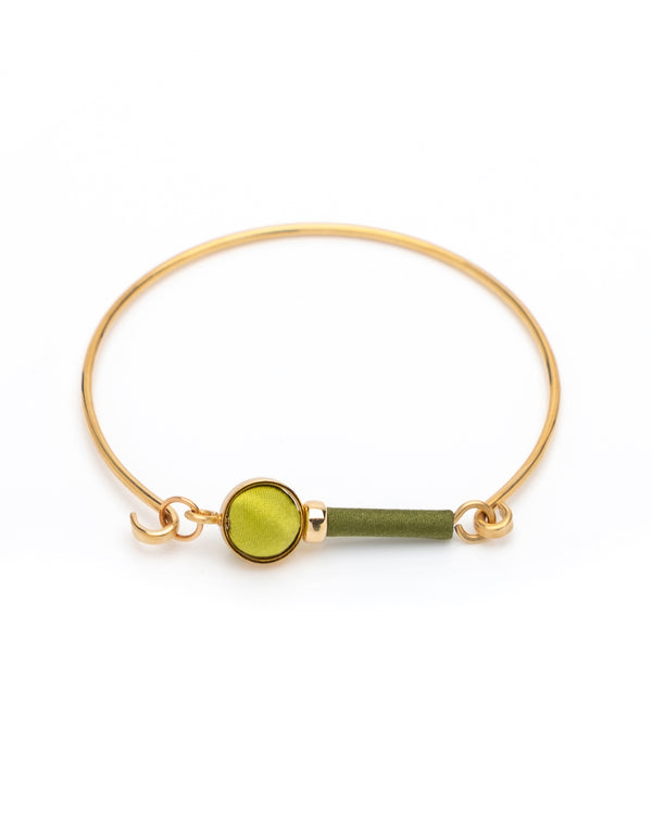 Globe Bracelet Gold Olive