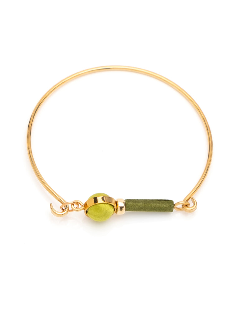 Globe Bracelet Gold Olive