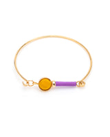 Globe Bracelet Gold / Purple / Mustard