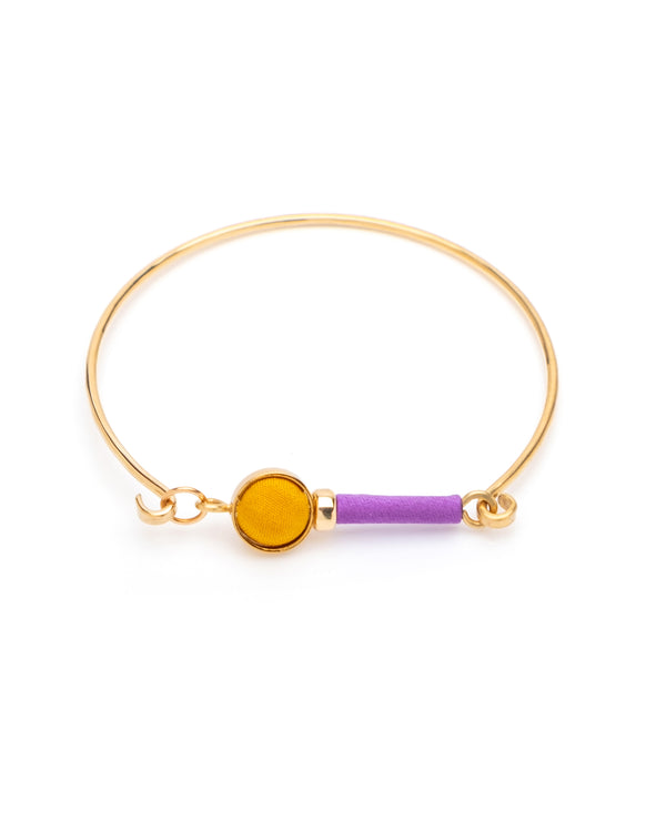 Globe Bracelet Gold / Purple / Mustard