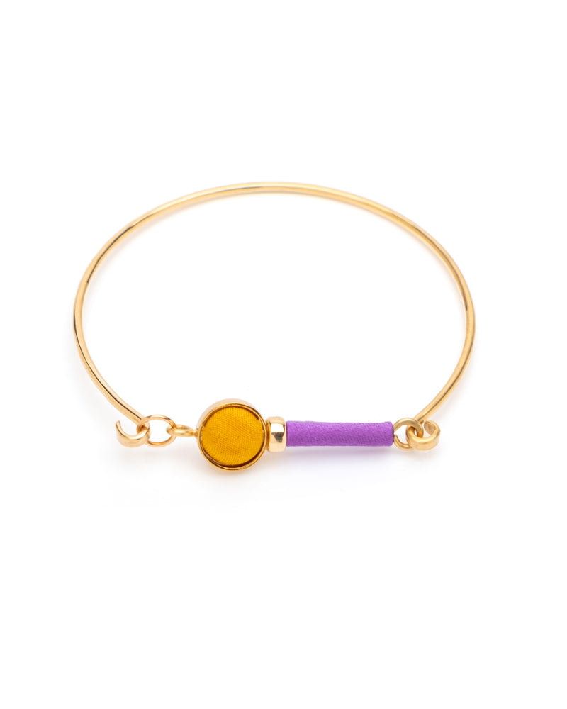 Globe Bracelet Gold / Purple / Mustard