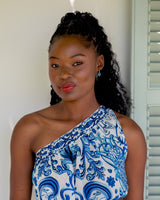 Zia Earrings Peacock Blue