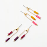 Arco Gold Earrings (Interchangeable beads)