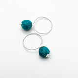Silver Sophie Hoops Liberty Print