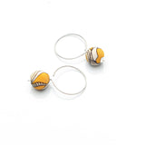 Silver Sophie Hoops Liberty Print
