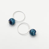Silver Sophie Hoops Liberty Print