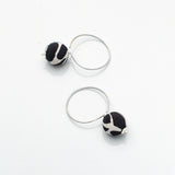 Silver Sophie Hoops Liberty Print