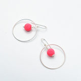 Coral Silk Hoops (clearance)