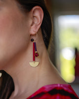 Lumi Earrings Burgandy / Plum
