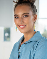 Miro Hoop Studs Blue (sample)