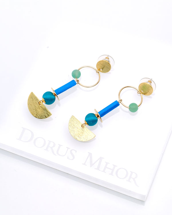 Jets Earrings Gold / Blue