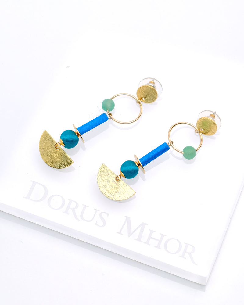 Jets Earrings Gold / Blue