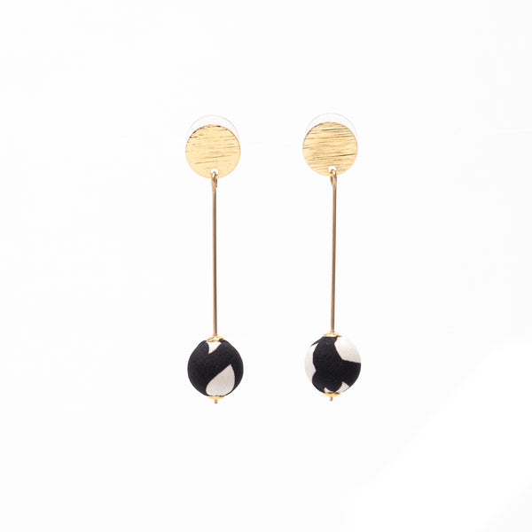 Monochrome Pin Ball Earrings