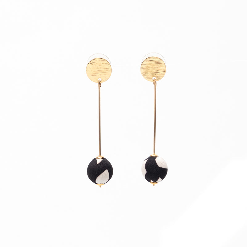 Monochrome Pin Ball Earrings