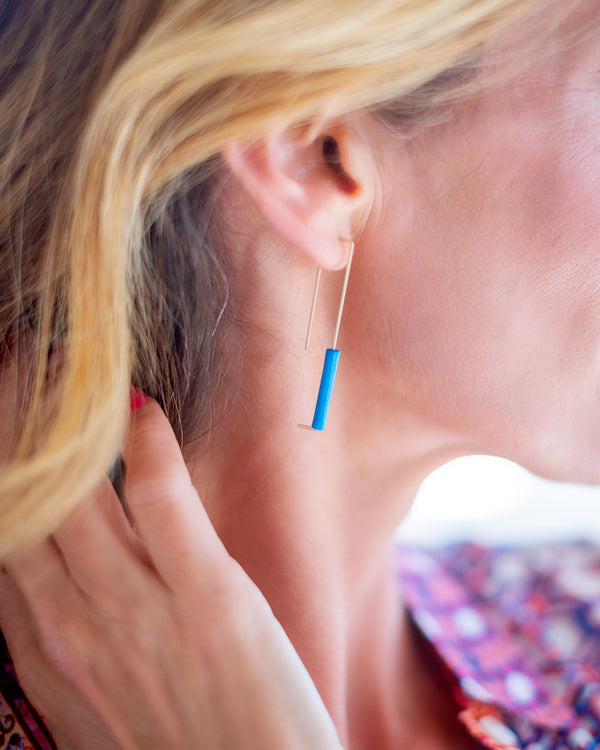 Rectangle Earrings Gold