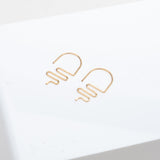 Sale Sample Gold Wave Earrings