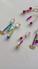 Miro Hoop Studs Blue