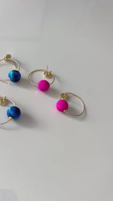Orbital Textured Hoop Studs