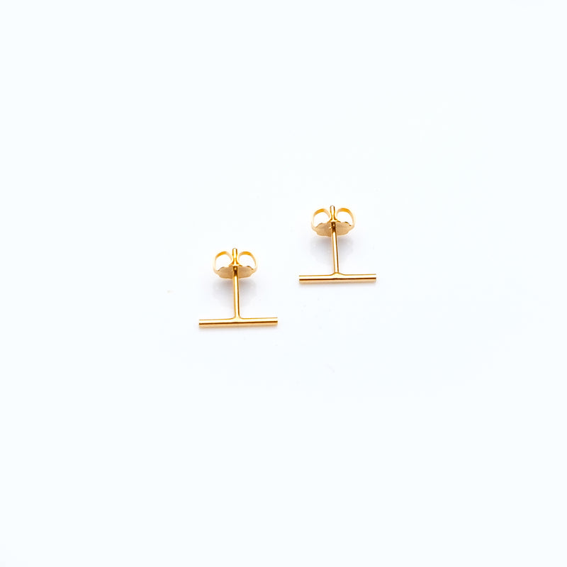 Linear Bar Stud Earrings